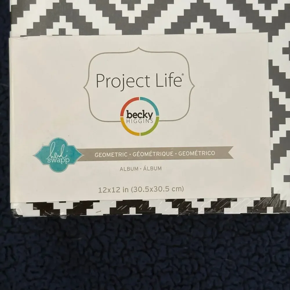 Project Life Heidi Swapp Geometric 12x12 Scrapbook Album D-Ring New Sealed